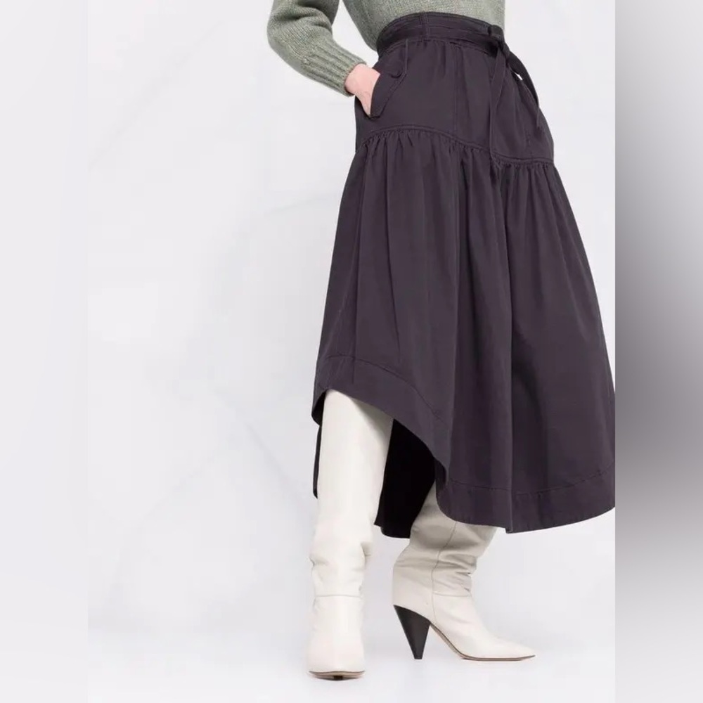 Ulla Johnson Griffin Gathered-Detail Tie Waist Skirt Size 6